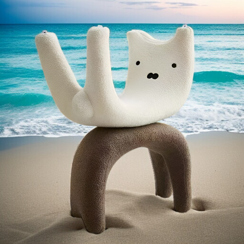 북유럽 캐릭터 동물 화장대 가정용 액체 낮은 의자 신발 교환대 현관 신발 걸상