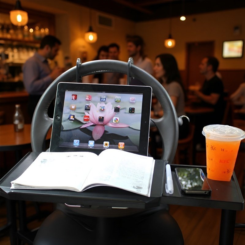 Skládací jídelní stolek do auta na zadní sedadlo