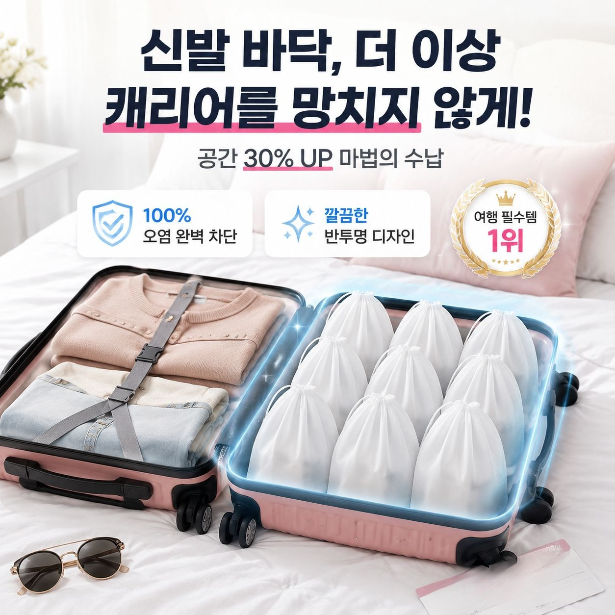 방진 방습 신발 파우치 휴대용 수납백