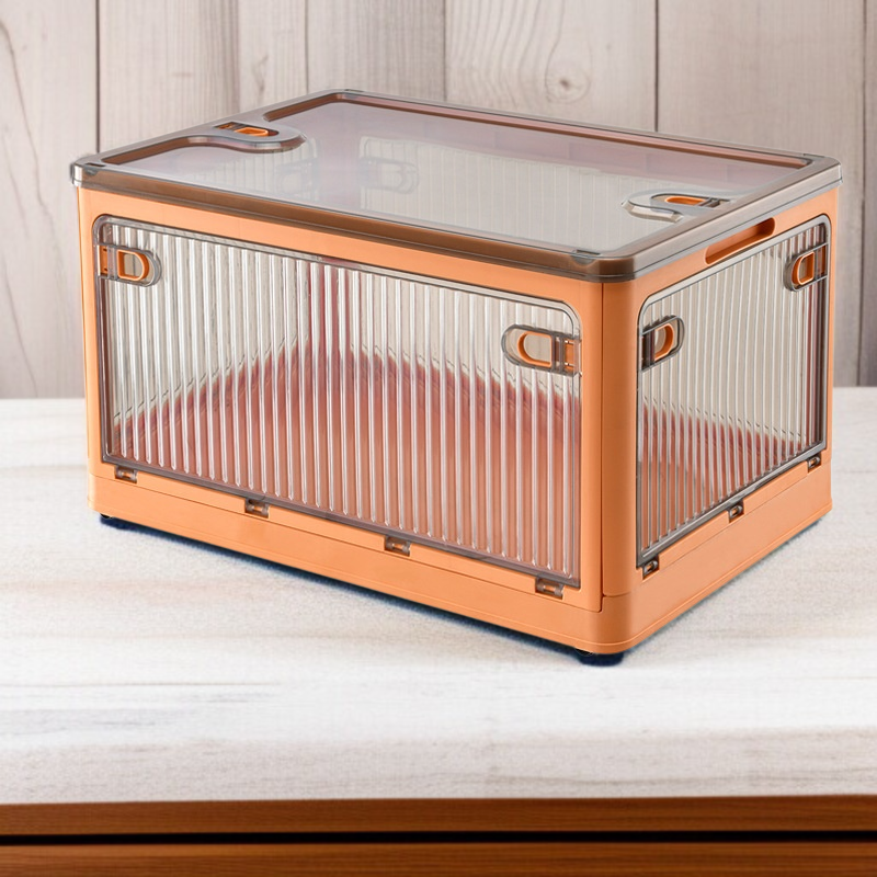 투명 접이식 수납함 차량용 아웃도어 의류 정리함 캠핑 수납  플라스틱 수납 장난감 정리함