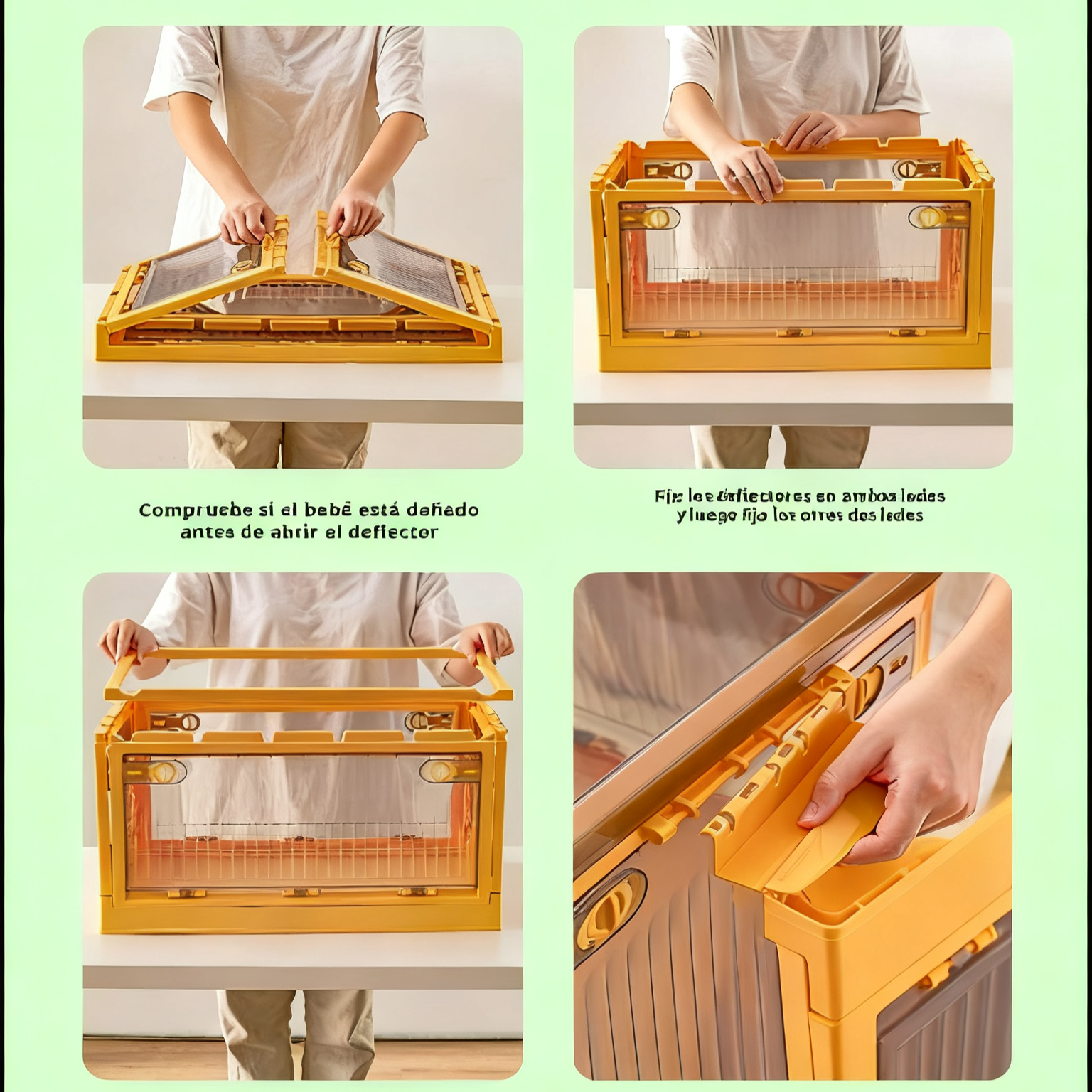 Caja de almacenamiento plegable de plástico grueso para armario y dormitorio