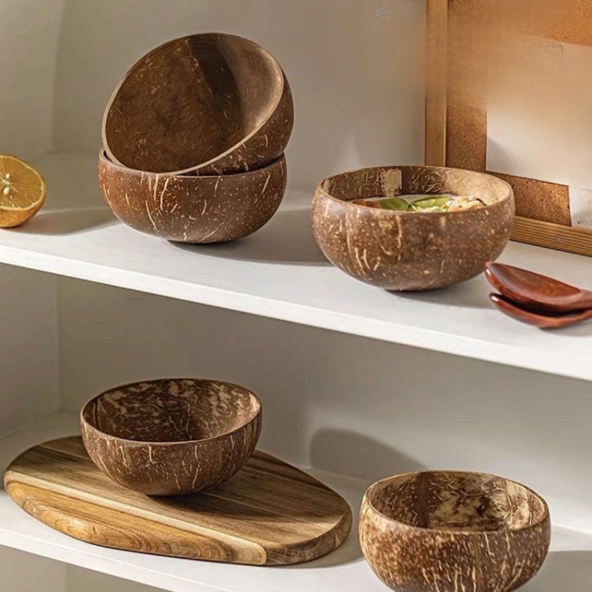 純天然椰殼木碗大號甜品碗家用餐具