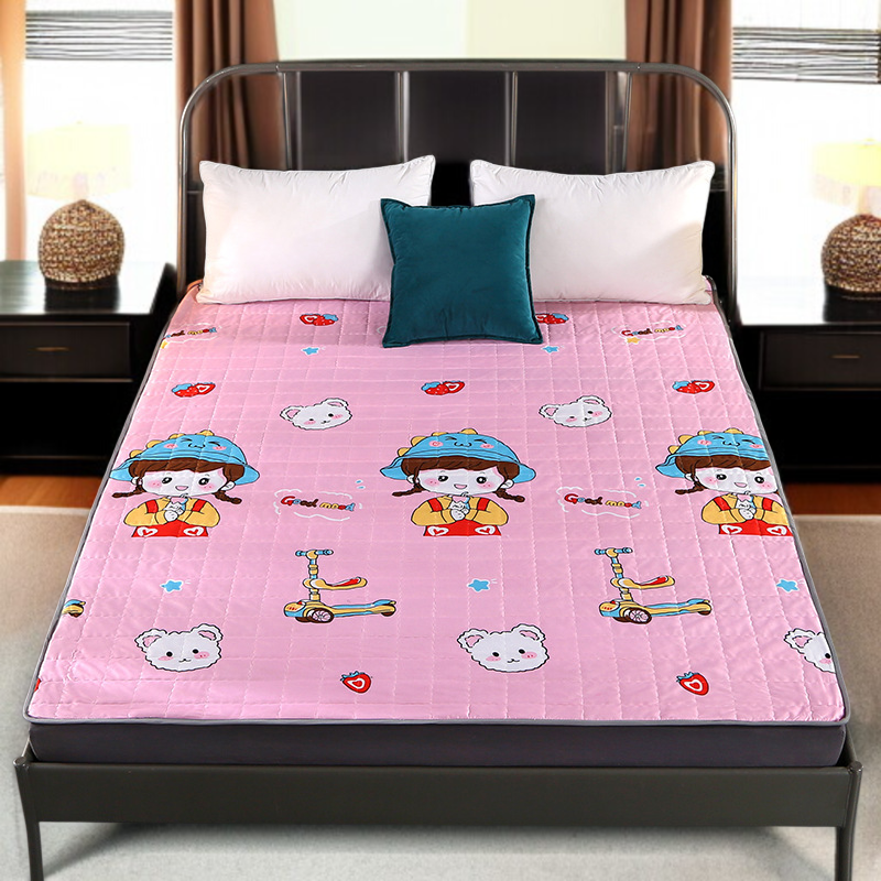 家庭用ベッドカバー18mダブルサイズ薄型マットレスパッド