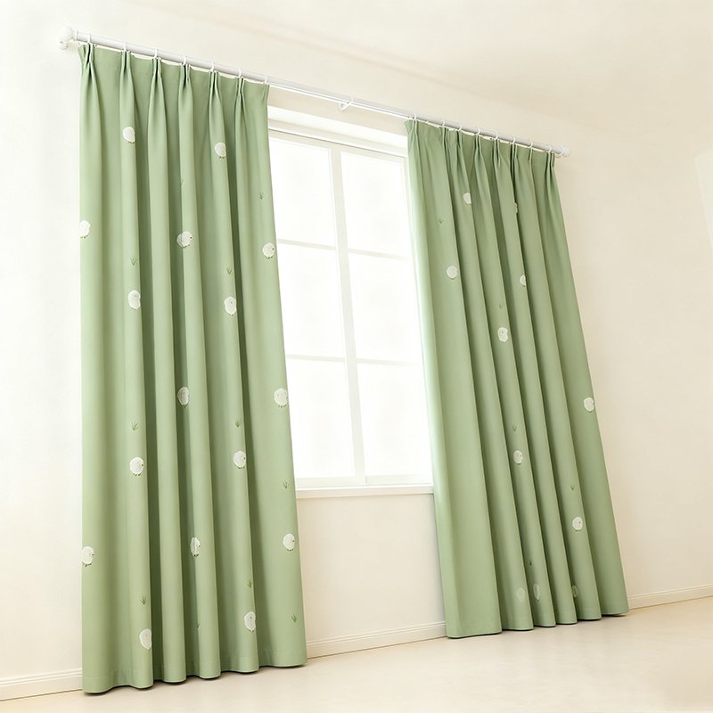 모던한 디자인의 투피스 커튼 세트 전체 이미지