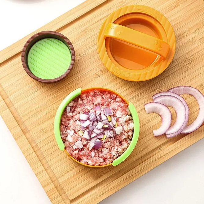 Prensa para hamburguesas redonda, herramienta para moldear carne