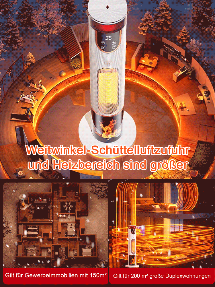 3 Tage nur 1 kWh: Heizer mit Echtholz-Optik, Luftbefeuchter & Display