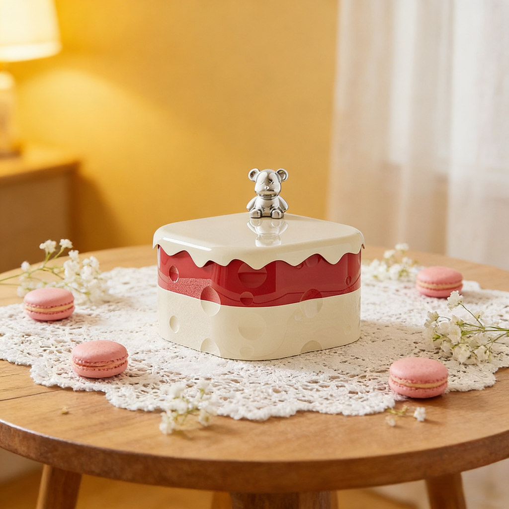 多層糖果盒帶蓋防塵旋轉客廳乾果盒