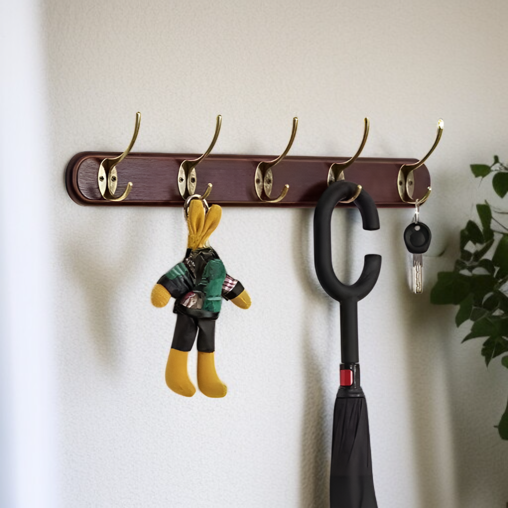 다기능 원목 열쇠 우산 보관 선반 현관 가정용 옷걸이
