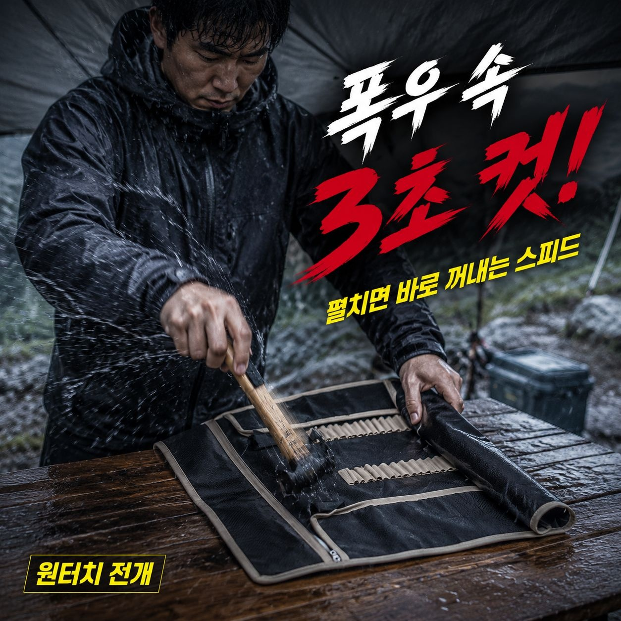 심플 휴대 텐트 네일 수납 가방 캠핑 해머 툴백