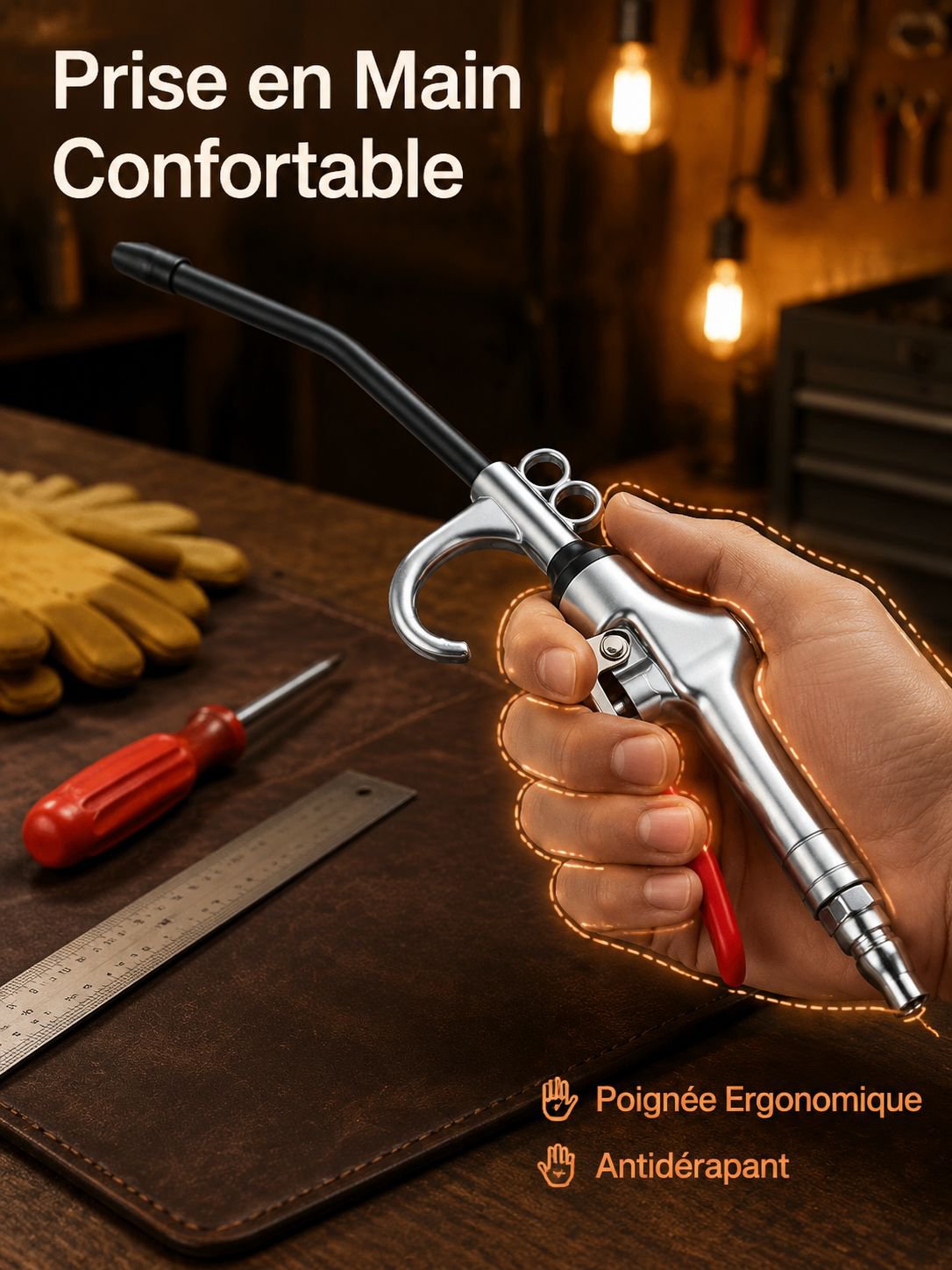 Pistolet de soufflage pneumatique haute pression puissant