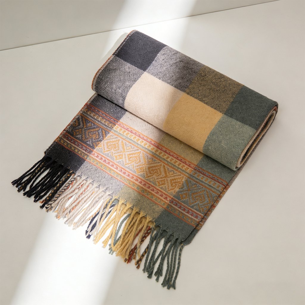 Multicolor Plaid Cozy Scarf
