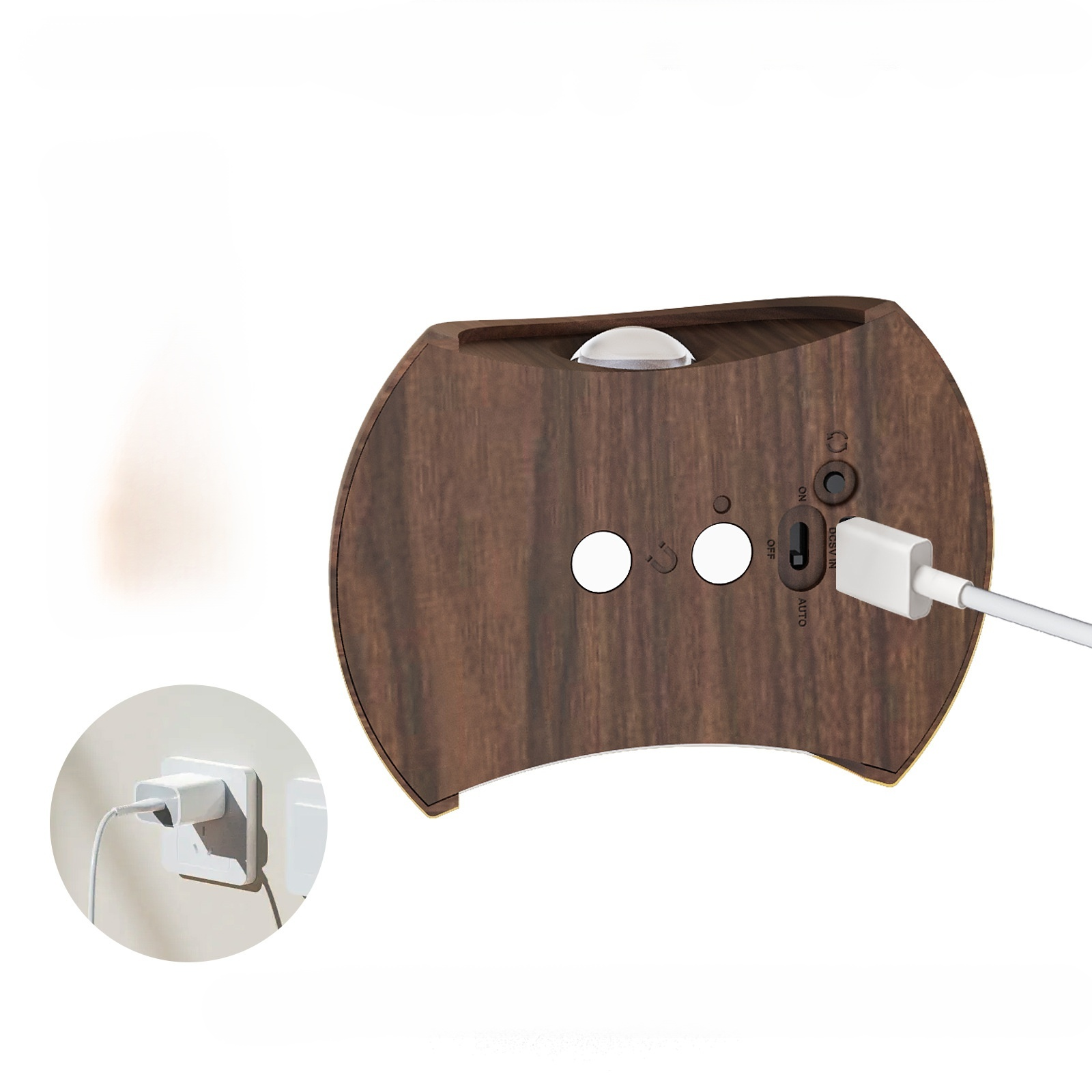 Charging magnetic wall light LED bedroom bedside lamp USB hole free