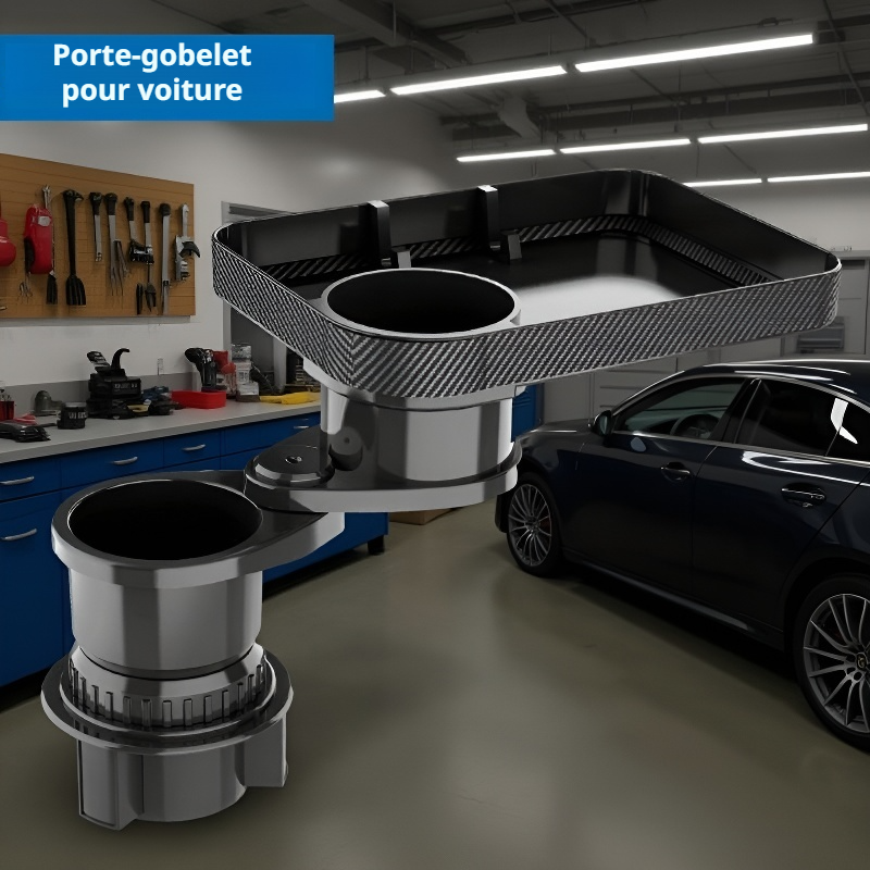 Support de gobelet de voiture 2-en-1 avec plateau