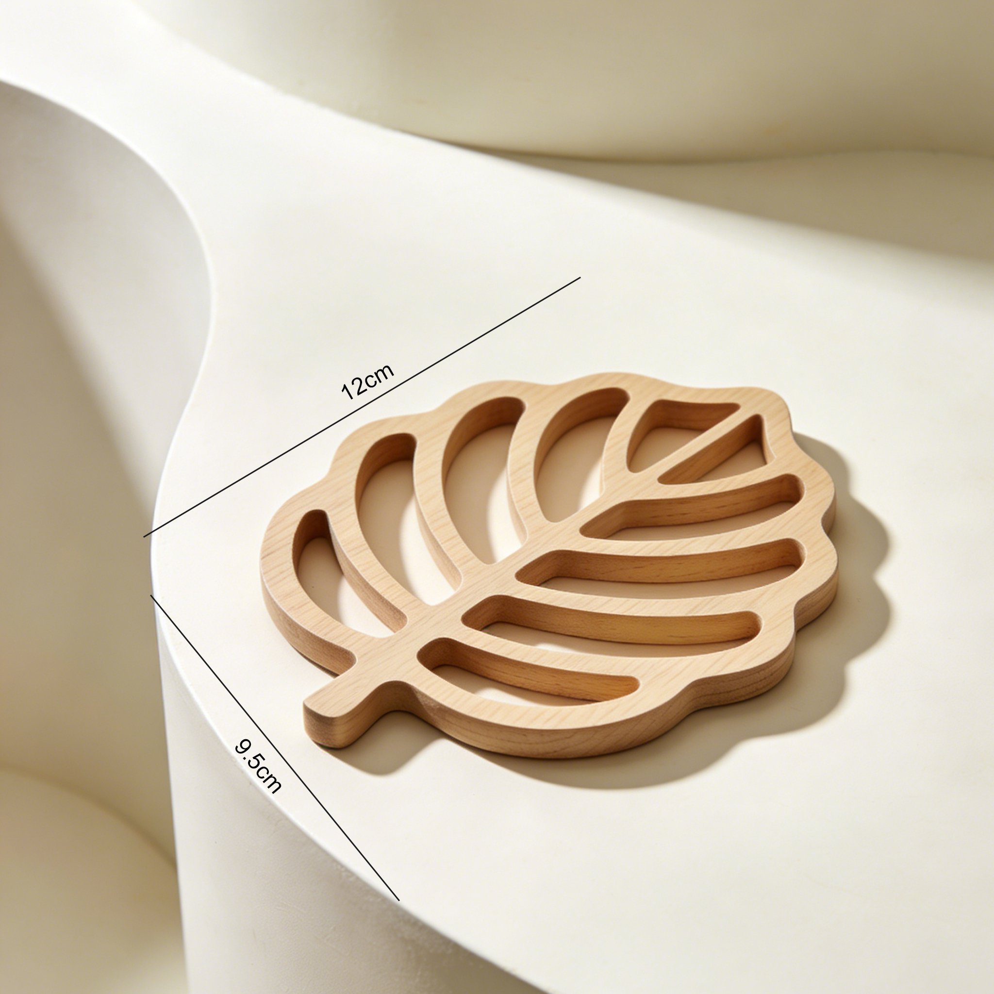 天然木製鍋敷きセット5枚入り商品写真