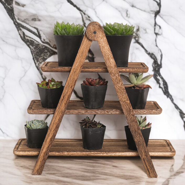 목제 3층 다과 쟁반