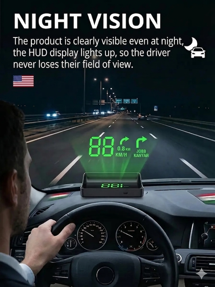 Head-Up Display (HUD) Car GPS Digital Speedometer
