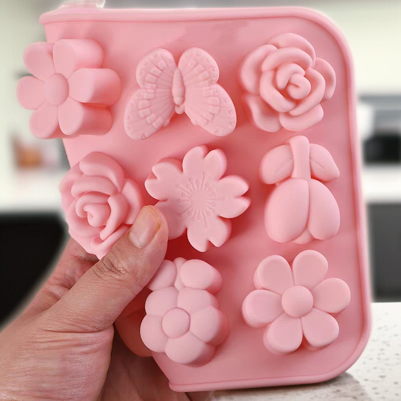 12連不同花朵蝴蝶造型矽膠模具
