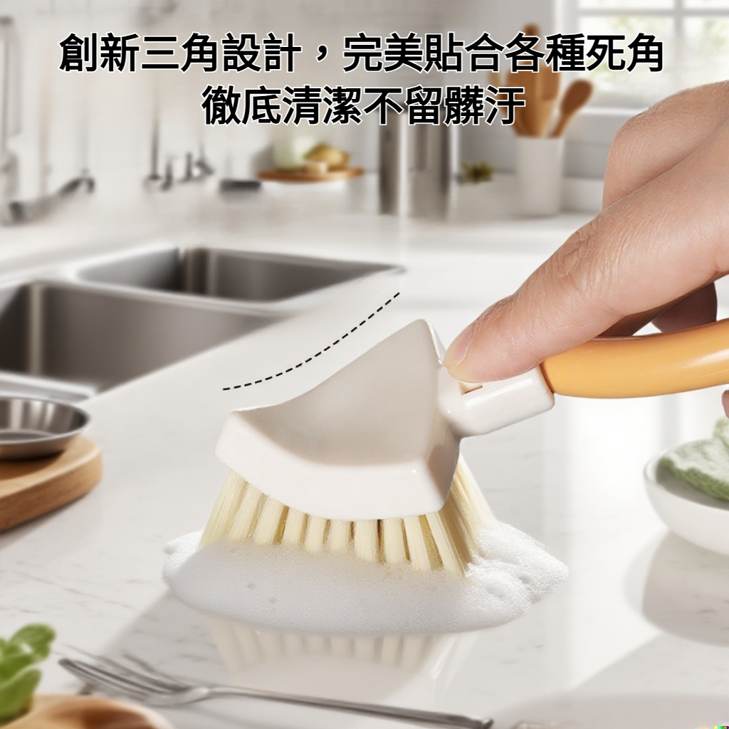 可折疊無死角清潔三角清潔刷