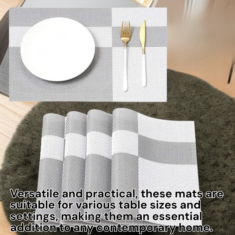 Non-slip Waterproof Nordic Table Mat 4-piece Set