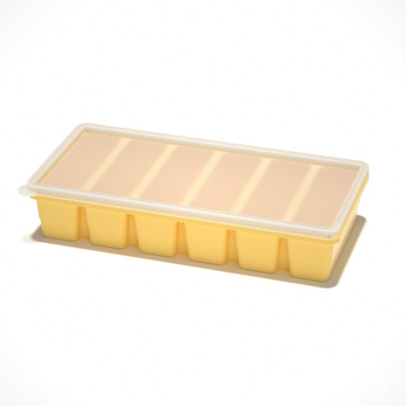 Household 4-Grid Ice Cube Tray with Lid