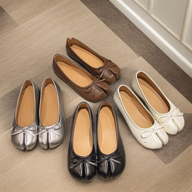 레드 단화 여 플랫 컴포트화 여성 구두 리본 발가락 봄가을 여름 단화