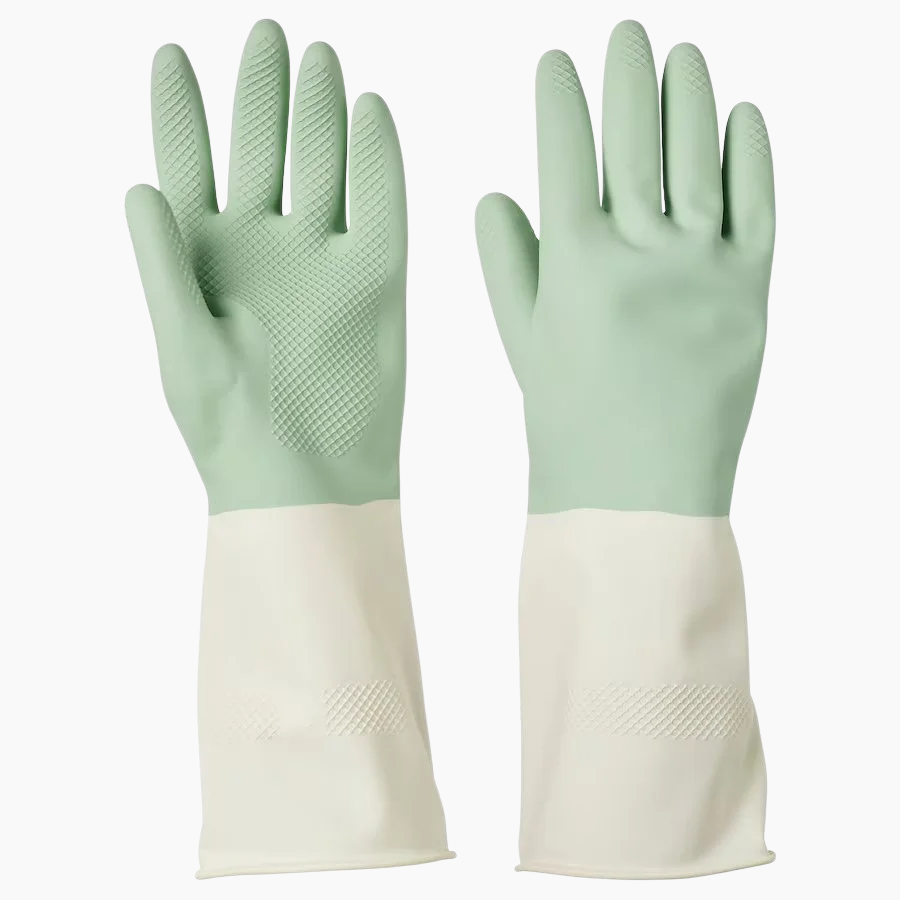 가정용 롱 고무장갑 오염방지두꺼운집안장갑 퓨어 컬러 세탁 주방 설거지 장갑 고무 장갑 세트