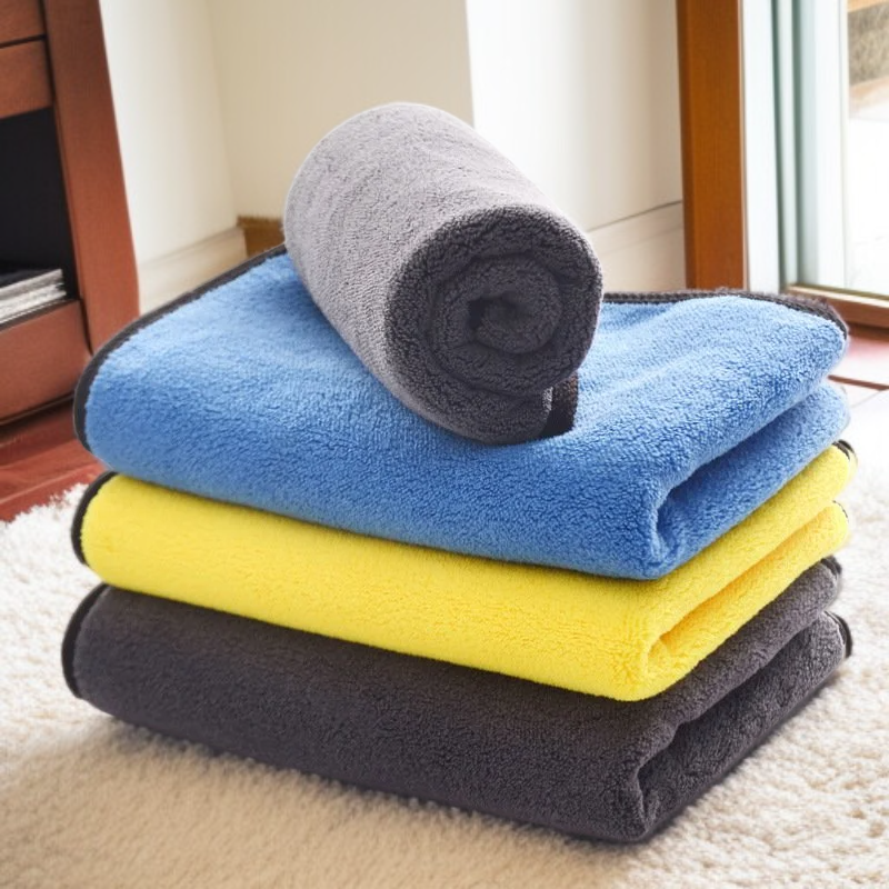 Thickened Dual-Color Double-Sided Coral Fleece Absorbent Car Wash Towel