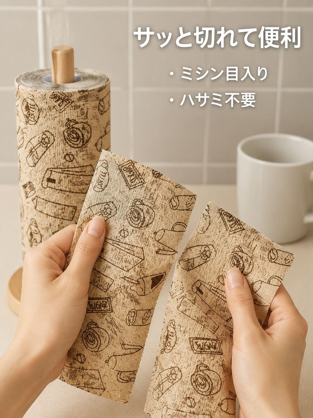 厚手で油が付きにくいウィークリー使い捨て手裂きクロス（ドライ＆ウェット両用）