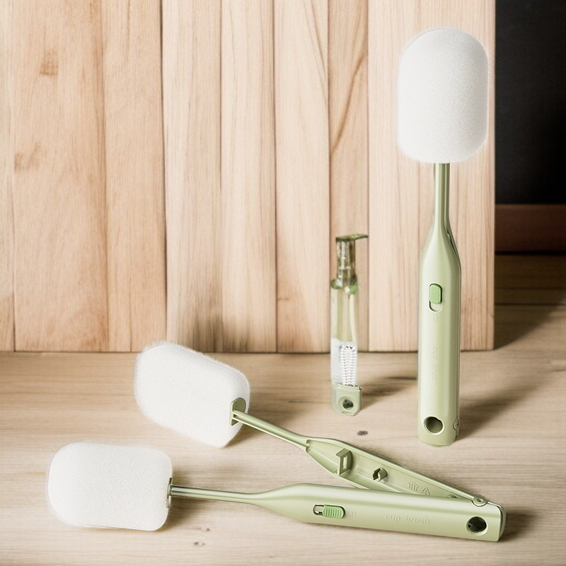 더블브러쉬 스펀지 텀블러 브러쉬 세트 전용 롱 손잡이 컵세척 브러쉬 사각 청소 브러쉬 젖병세척 전용공구