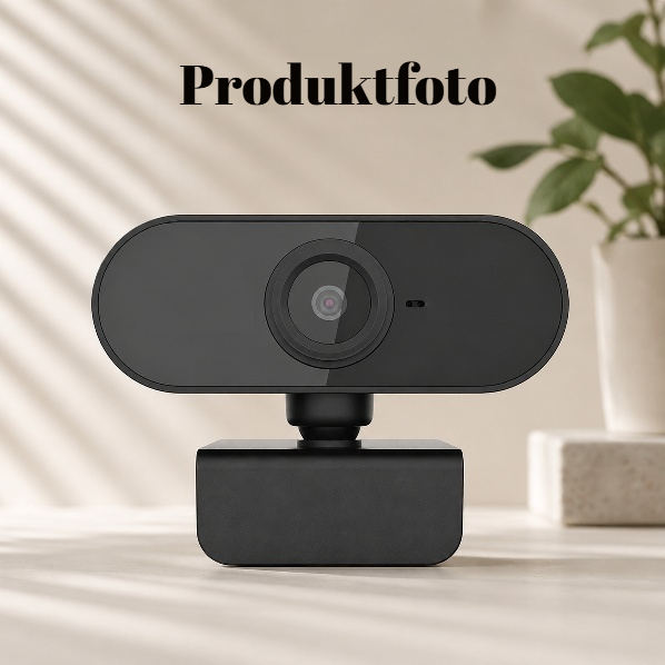 Webcam für Live-Streaming am Laptop angebracht