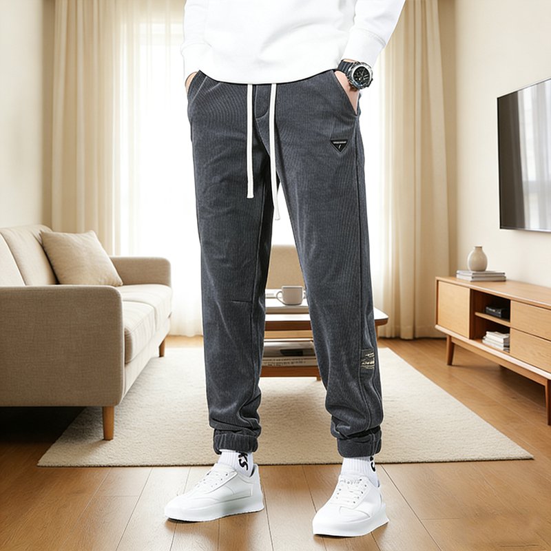 メンズ厚手コーデュロイパンツ（裏フリース）