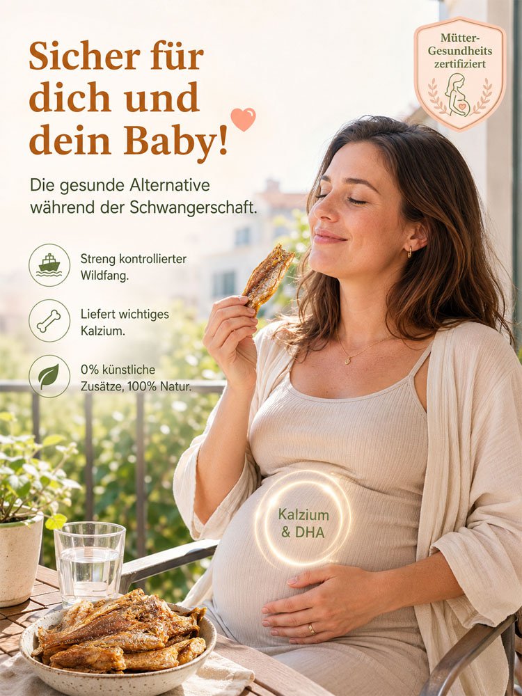 Kleine getrocknete Fische, frisch gefangen aus dem Nordatlantik.