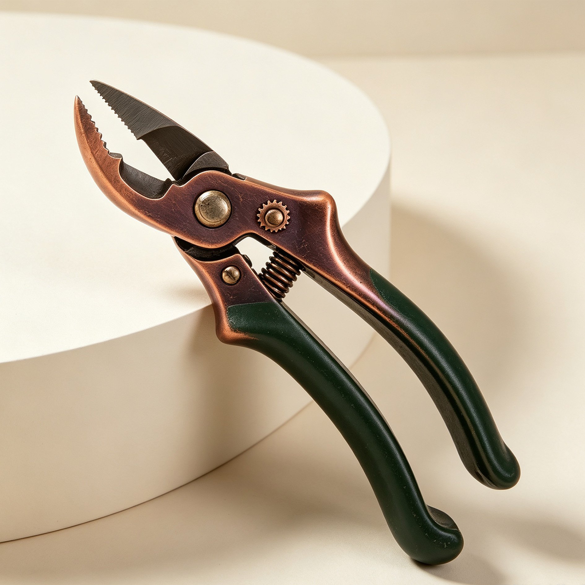 Retro Coral Green Garden Shears