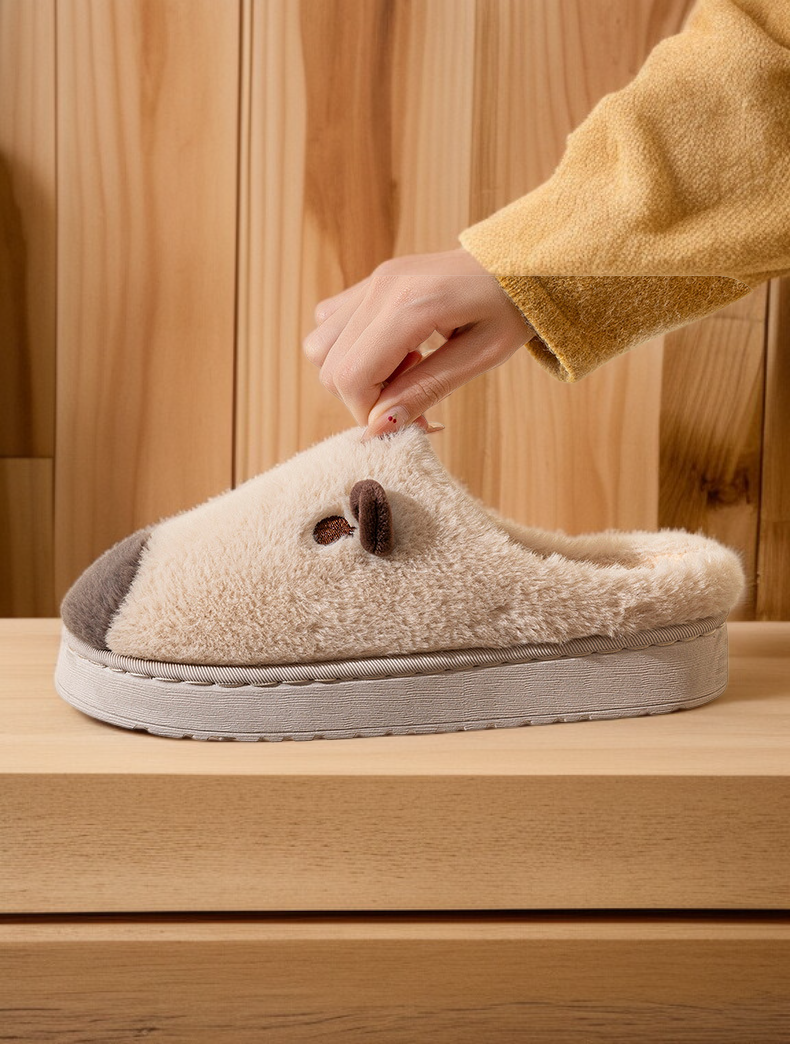 加絨毛毛棉拖鞋適合寒冷天氣