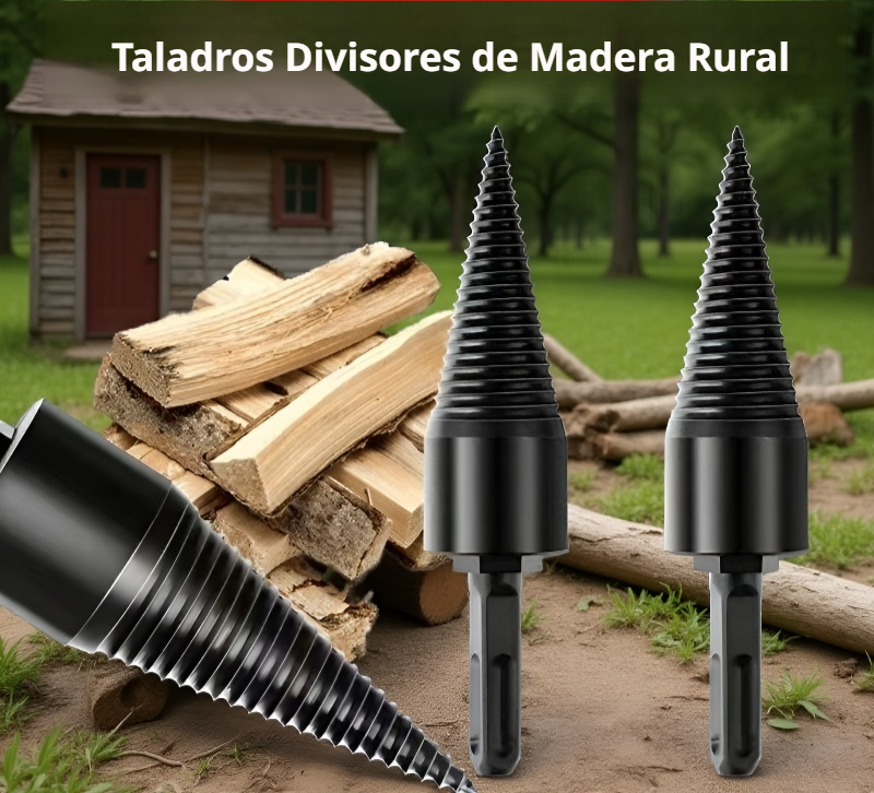 Broca divisora instalada en taladro eléctrico