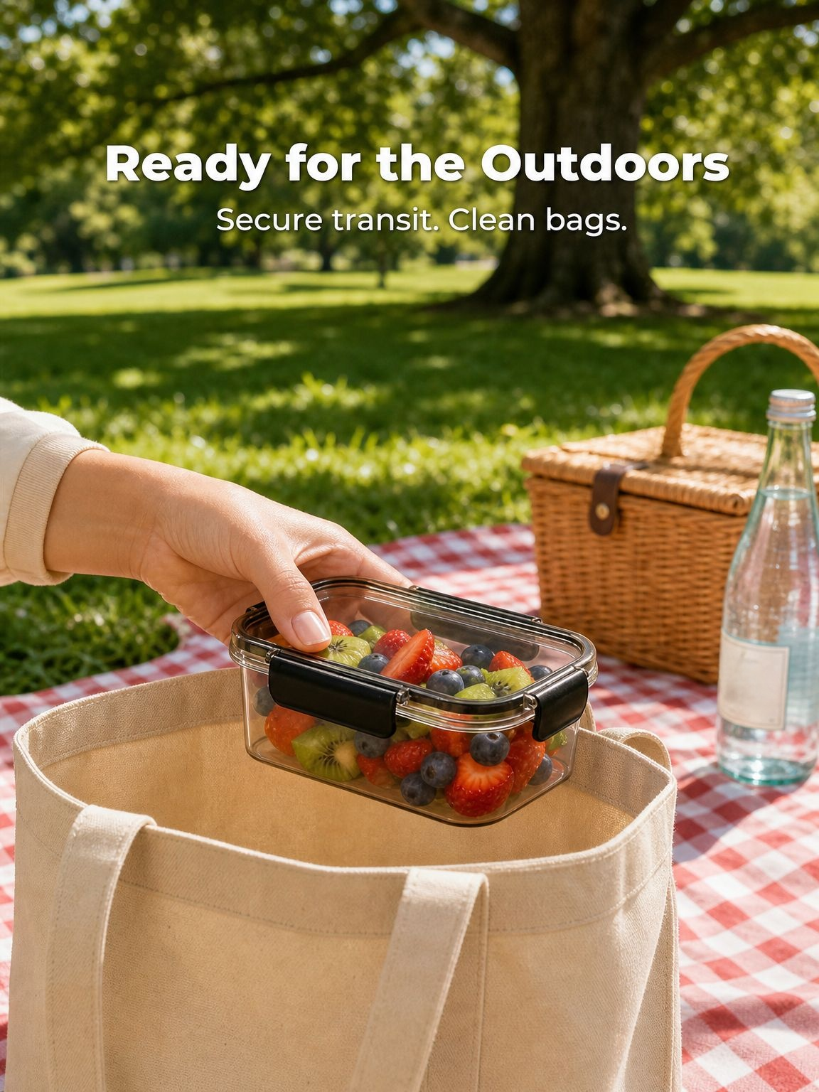 Large fridge storage box for fruits and vegetables