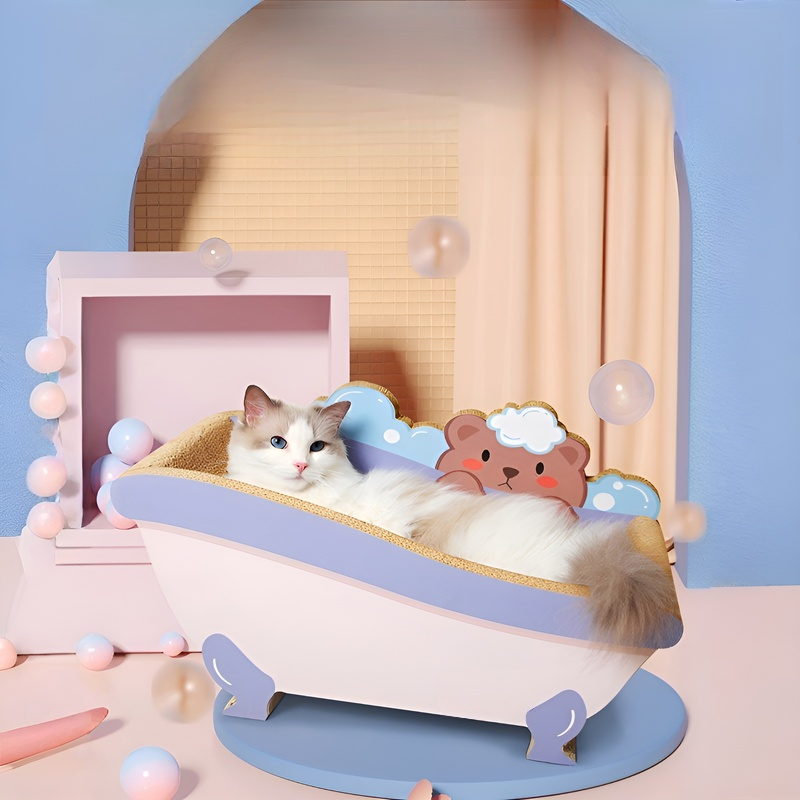 고양이 통합 모래 및 긁는 보드