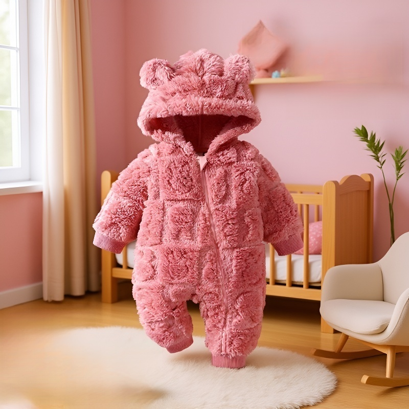 カラーバリエーション豊富な冬用ロンパース