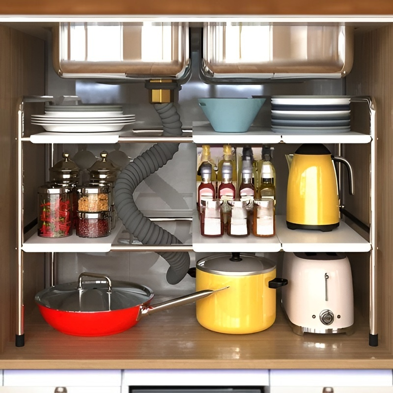 Estante extensible para grifo de fregadero