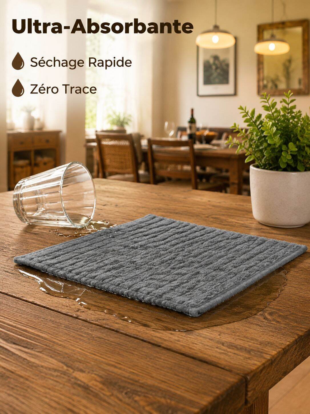 Chiffon épaisse absorbante pour cuisine, lavette à déchirer à sec ou humide