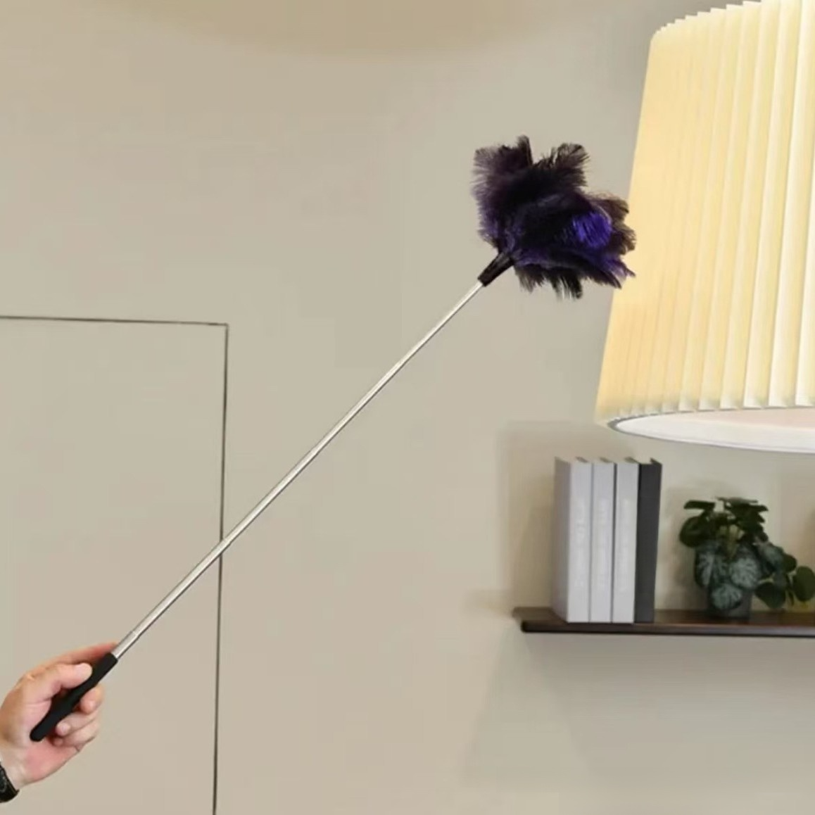 밀도 높은 타조 깃털  먼지털이