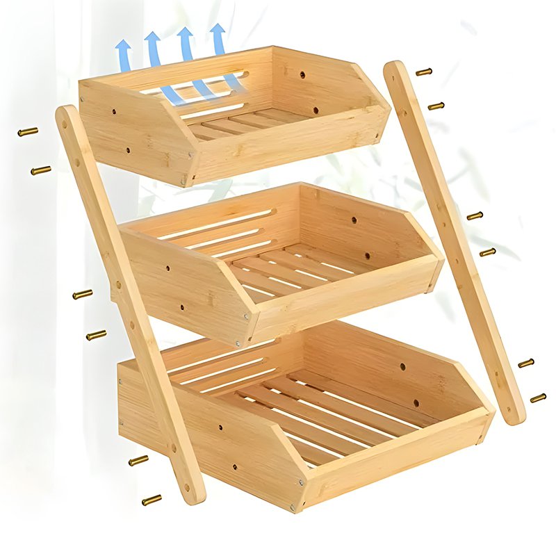 3 ชั้นเก็บของห้องครัวพับได้