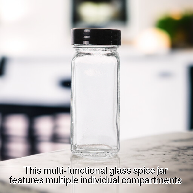 Multifunctional Glass Spice Jar