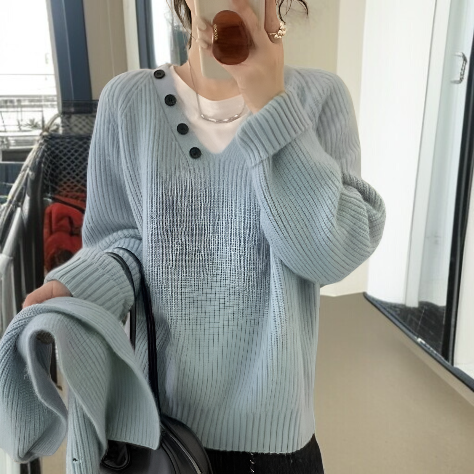 韓国風プルオーバーセーター、取り外し可能なスカーフ付き、レディース秋冬オリジナルデザインニットセーター、超美しいトップス