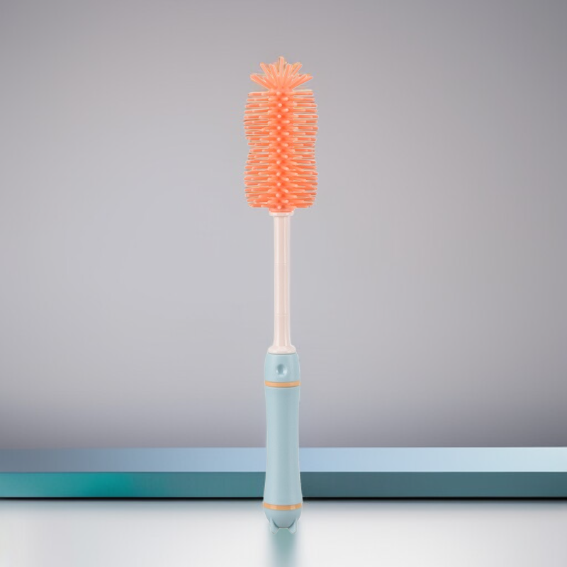 ロングハンドルボトルブラシセット 360度回転クリーニング 3色