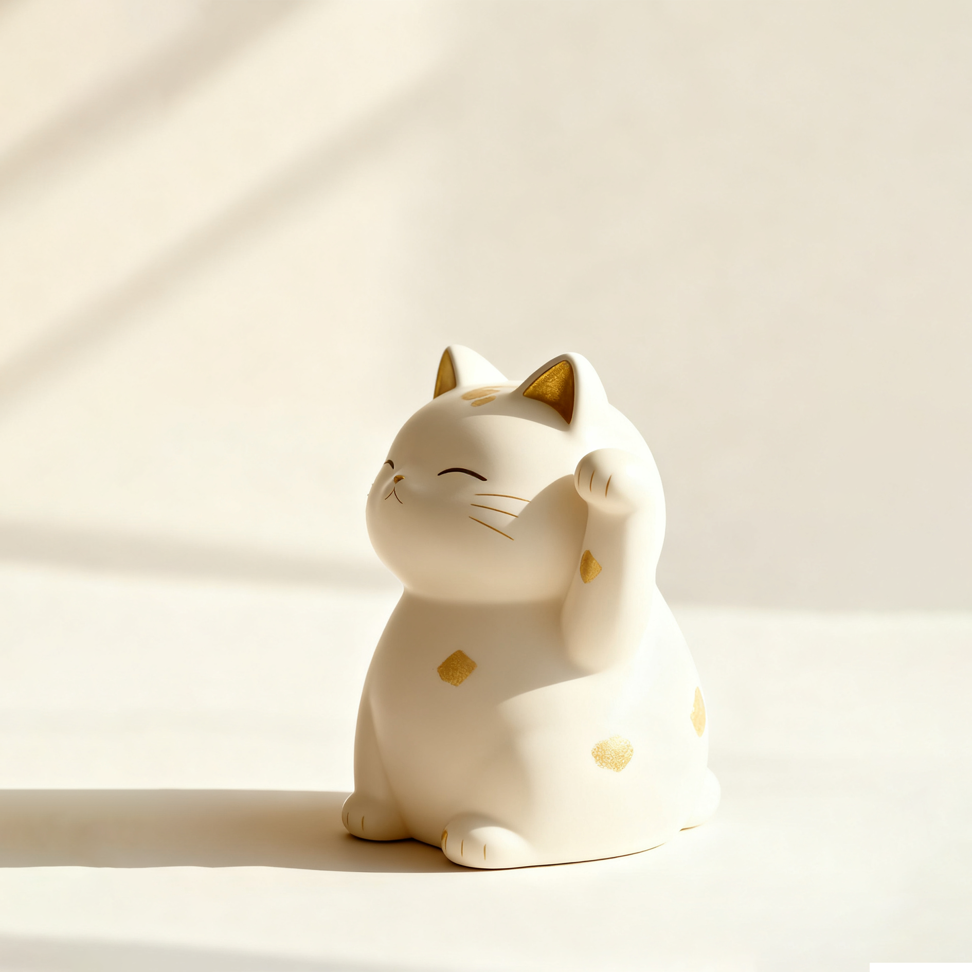 縁起の良い招き猫オブジェ