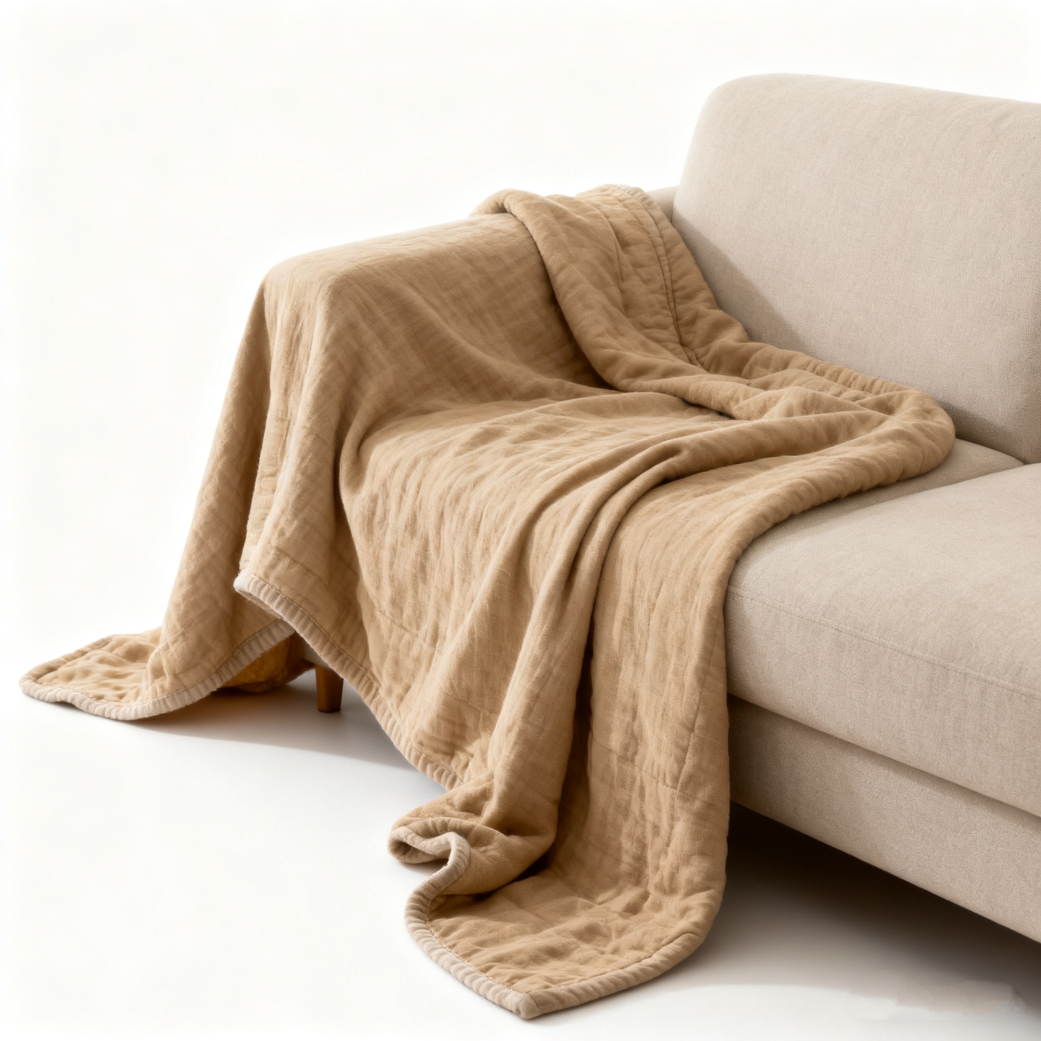 Detail vrstvené struktury bavlněné deky