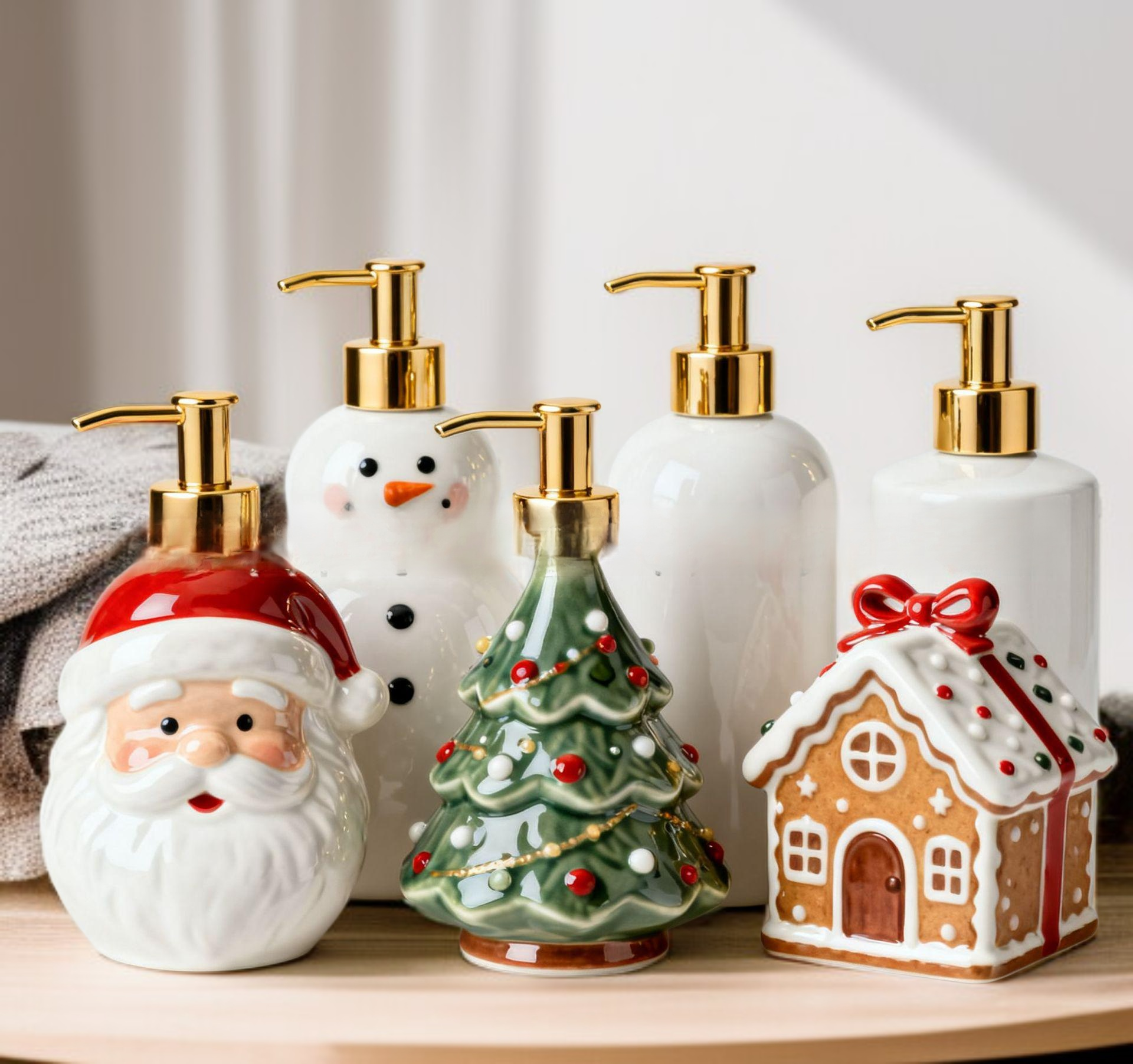 겨울 인테리어용 눈사람 로션병