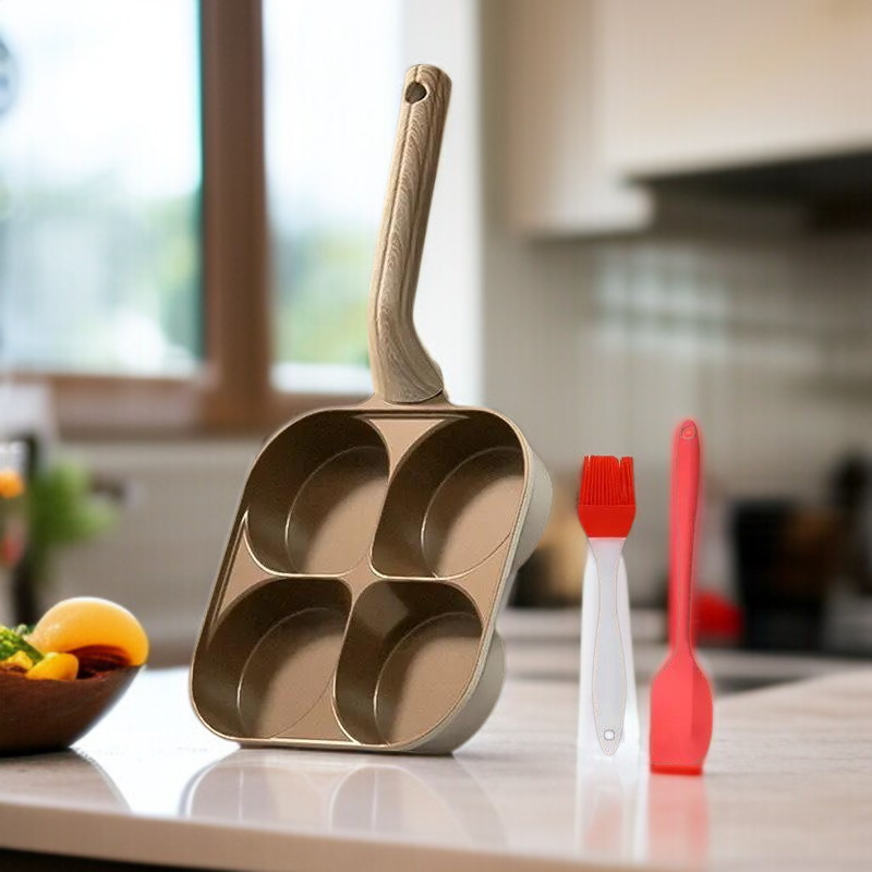 Titanium three-in-one non-stick frying pan for breakfast