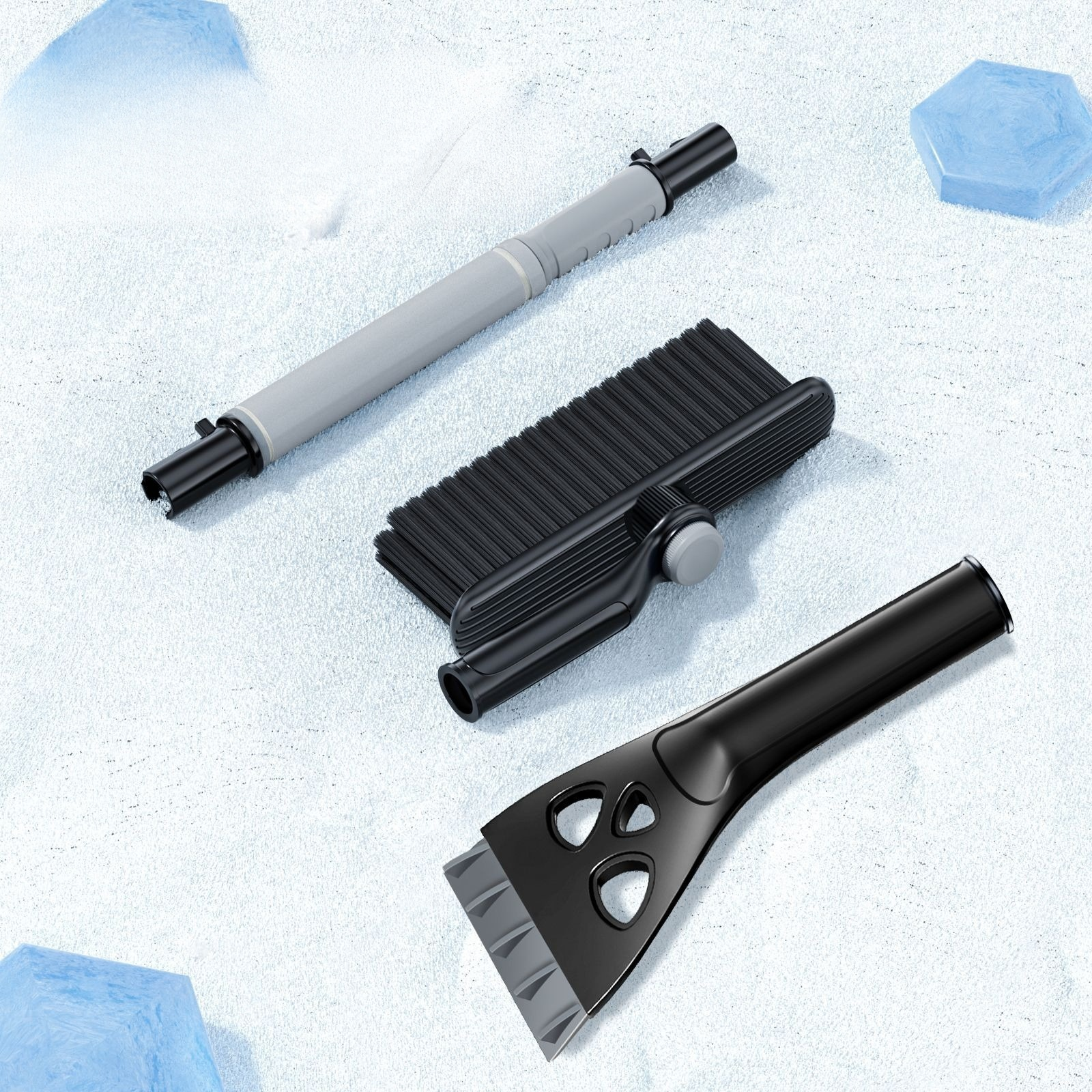 Rascador de Hielo y Nieve Extensible para Automóvil 
